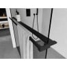 Mexen Duschwandregal mit Handtuchstange, schwarz - 800-02-70
