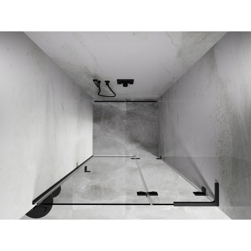 Mexen Lunar L Duschdrehtür Rechts 110 cm, transparent, gun gray gebürstet - 834L-110-000-66-00-P