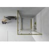 Mexen Rio quadratische Duschkabine 80 x 80 cm, transparent, gold - 860-080-080-50-00