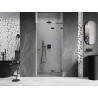 Mexen Lunar L Duschdrehtür rechts 75 cm, transparent, schwarz - 834L-075-000-70-00-P