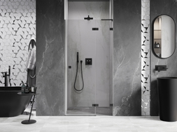 Mexen Lunar L Duschschwingtür rechts 80 cm, transparent, schwarz - 834L-080-000-70-00-P