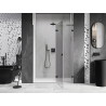 Mexen Lunar L Duschabtrennung, rechte Schwingtür 135 cm, transparent, schwarz - 834L-135-000-70-00-P