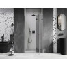 Mexen Lunar L Duschdrehtür rechts 70 cm, transparent, Gun Metal - 834L-070-000-95-00-P