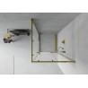 Mexen Rio Quadratische Duschkabine 70 x 70 cm, mattiert, gold - 860-070-070-50-30