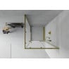 Mexen Rio Duschkabine quadratisch 90 x 90 cm, matt, gold - 860-090-090-50-30