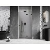 Mexen Lunar L Duschdrehtür rechts 120 cm, transparent, Gun-Metal - 834L-120-000-95-00-P