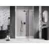 Mexen Lunar L Duschdrehtür rechts 130 cm, transparent, Gun Metal - 834L-130-000-95-00-P