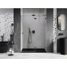 Mexen Lunar L Duschdrehtür rechts 140 cm, transparent, Gun Metal - 834L-140-000-95-00-P