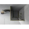Mexen Rio quadratische Duschkabine 90 x 90 cm, grafit, gold - 860-090-090-50-40