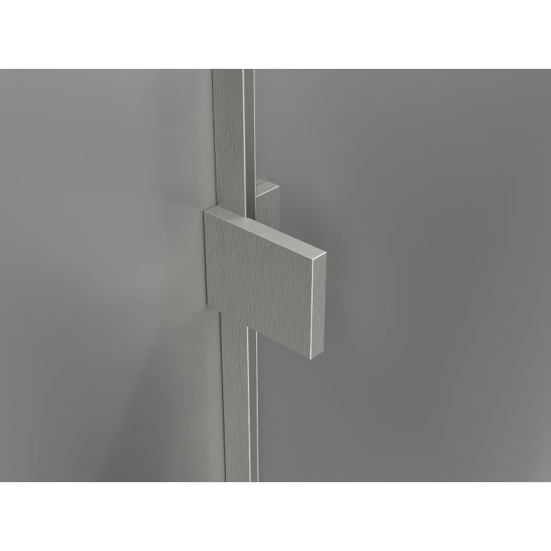 Mexen Lunar L Duschdrehtür rechts 85 cm, transparent, gebürsteter Nickel - 834L-085-000-97-00-P