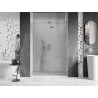 Mexen Lunar L Duschdrehtür rechts 135 cm, transparent, gebürsteter Nickel - 834L-135-000-97-00-P