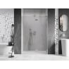 Mexen Lunar L Duschdrehtür rechts 135 cm, transparent, gebürsteter Nickel - 834L-135-000-97-00-P