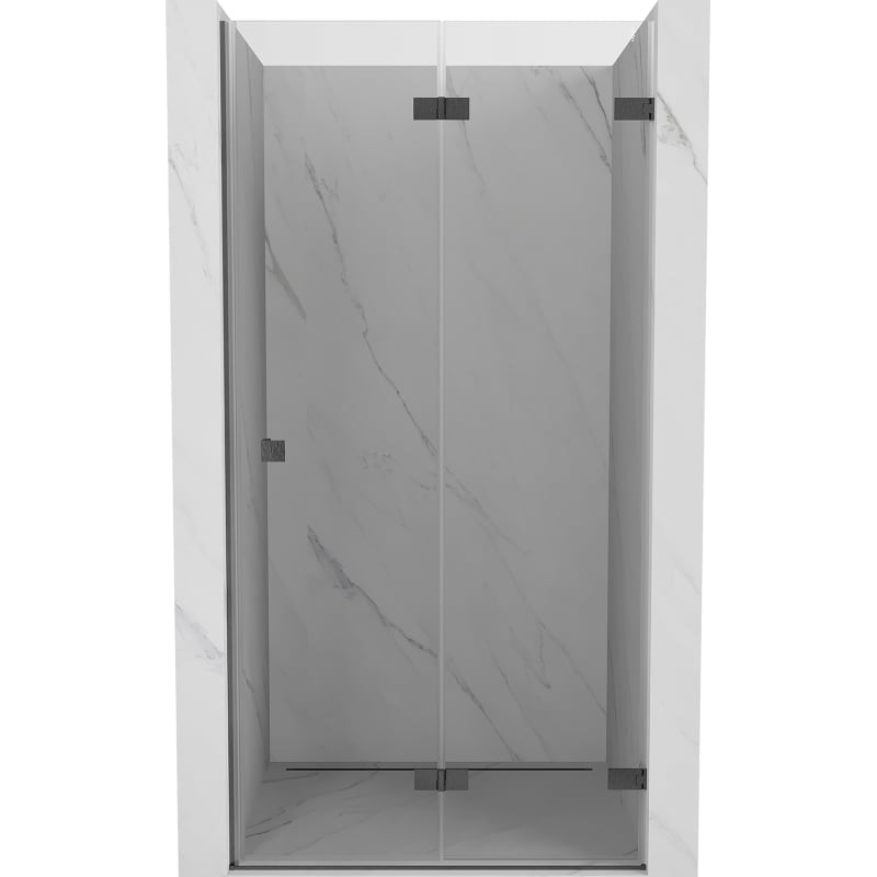 Mexen Lunar-F Duschfalttür rechts 65 cm, transparent, gun gray gebürstet - 836-065-000-66-00-P