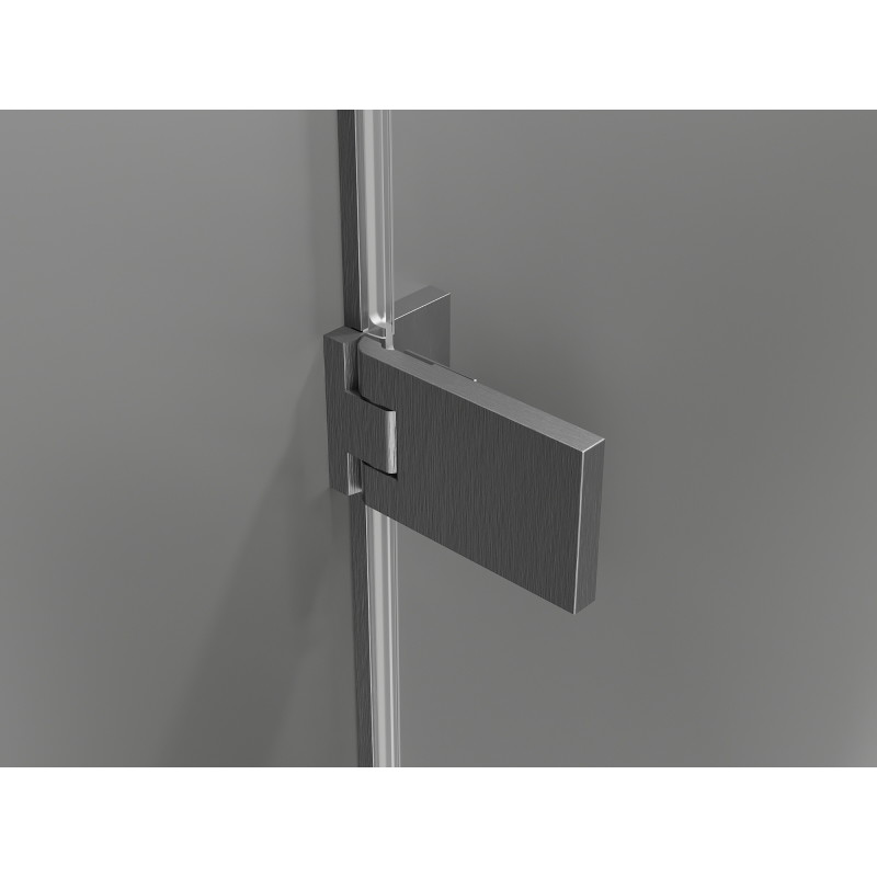 Mexen Lunar-F Falttür Dusche rechts 70 cm, transparent, gun gray gebürstet - 836-070-000-66-00-P