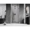 Mexen Lunar-F Duschfaltwand rechts 80 cm, transparent, gebürstet Gun Gray - 836-080-000-66-00-P