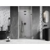 Mexen Lunar-F Faltbare Duschabtrennung rechts 90 cm, transparent, gebürstetes Gun Gray - 836-090-000-66-00-P