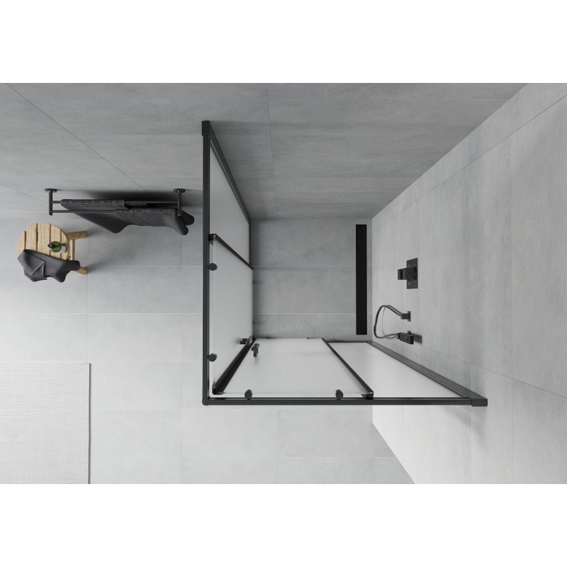 Mexen Rio quadratische Duschkabine 70 x 70 cm, matt, schwarz - 860-070-070-70-30