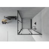 Mexen Rio quadratische Duschkabine 70 x 70 cm, Milchglas, schwarz - 860-070-070-70-30