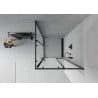 Mexen Rio quadratische Duschkabine 80 x 80 cm, Milchglas, schwarz - 860-080-080-70-30