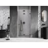 Mexen Lunar-F Duschfaltwand rechts 95 cm, transparent, schwarz - 836-095-000-70-00-P