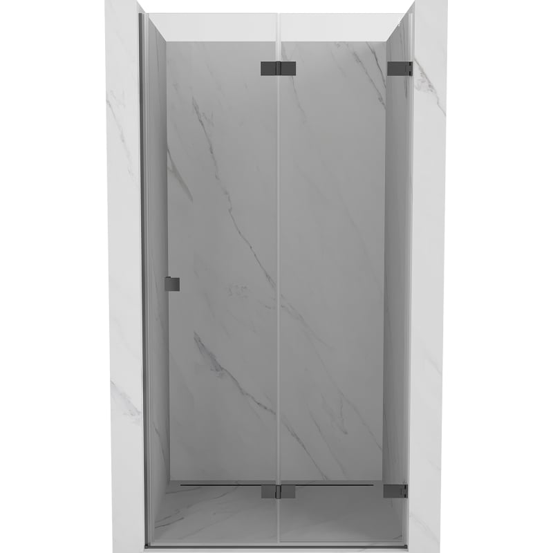 Mexen Lunar-F Duschfaltür rechts 65 cm, transparent, Gun Metall - 836-065-000-95-00-P