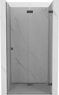 Mexen Lunar-F Duschfaltür rechts 65 cm, transparent, Gun Metall - 836-065-000-95-00-P