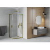 Mexen Rio Halbrunde Duschkabine 70 x 70 cm, transparent, gold - 863-070-070-50-00