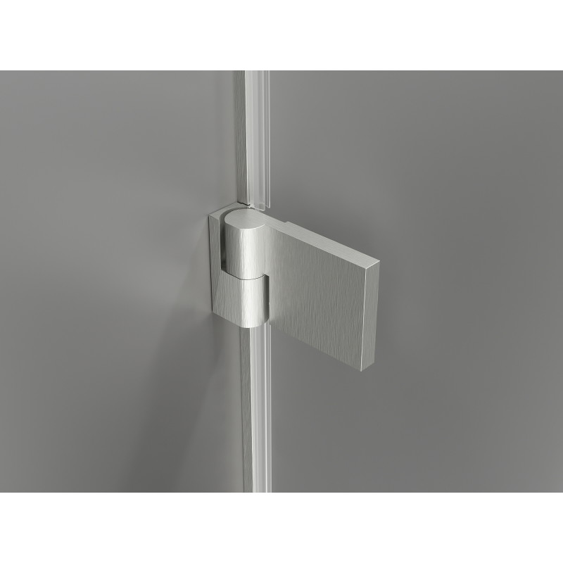 Mexen Lunar-B Duschdrehtür rechts 80 cm, transparent, gebürstetes Nickel - 832-080-000-97-00-P
