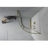 Mexen Rio Duschkabine Viertelkreis 80 x 80 cm, transparent, gold - 863-080-080-50-00