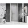 Mexen Lunar-B Duschpendeltür Rechts 90 cm, transparent, gebürsteter Nickel - 832-090-000-97-00-P