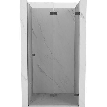 Mexen Lunar-F Duschfaltwand rechts 80 cm, transparent, Gun Metal - 836-080-000-95-00-P