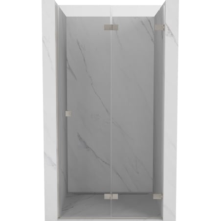 Mexen Lunar-F Falttür für Dusche rechts 70 cm, transparent, gebürsteter Nickel - 836-070-000-97-00-P