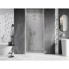 Mexen Lunar-F Falttür Duschkabine rechts 85 cm, transparent, gebürsteter Nickel - 836-085-000-97-00-P