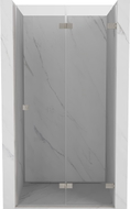 Mexen Lunar-F Duschfaltür rechts 90 cm, transparent, gebürstetes Nickel - 836-090-000-97-00-P