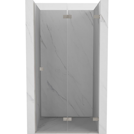 Mexen Lunar-F Duschfaltür rechts 100 cm, transparent, gebürstetes Nickel - 836-100-000-97-00-P