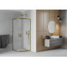 Mexen Rio Duschkabine halbkreisförmig 80 x 80 cm, matt, gold - 863-080-080-50-30