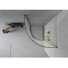 Mexen Rio duschkabine halbrund 90 x 90 cm, matt, gold - 863-090-090-50-30