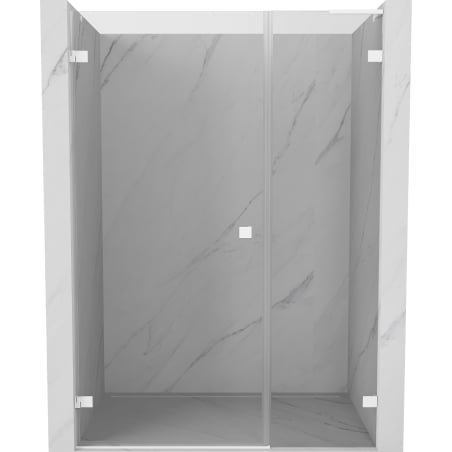 Mexen Lunar-B L Duschabtrennung, schwenkbar, links, 120 cm, transparent, weiß - 832SL-120-050-20-00-L