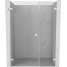 Mexen Lunar-B L Duschabtrennung, schwenkbar, links, 120 cm, transparent, weiß - 832SL-120-050-20-00-L