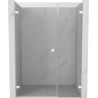 Mexen Lunar-B L Duschdrehtür links 150 cm, transparent, weiß - 832SL-150-050-20-00-L