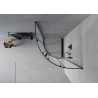 Mexen Rio Duschkabine Halbkreis 90 x 90 cm, matt, schwarz - 863-090-090-70-30