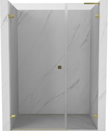 Mexen Lunar-B L links öffnende Duschtür 150 cm, transparent, gold - 832SL-150-050-50-00-L