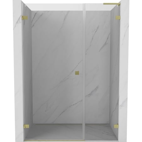 Mexen Lunar-B L Duschdrehtür links 110 cm, transparent, gebürstetes Gold - 832SL-110-050-55-00-L