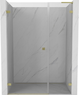 Mexen Lunar-B L Duschdrehtür links 110 cm, transparent, gebürstetes Gold - 832SL-110-050-55-00-L