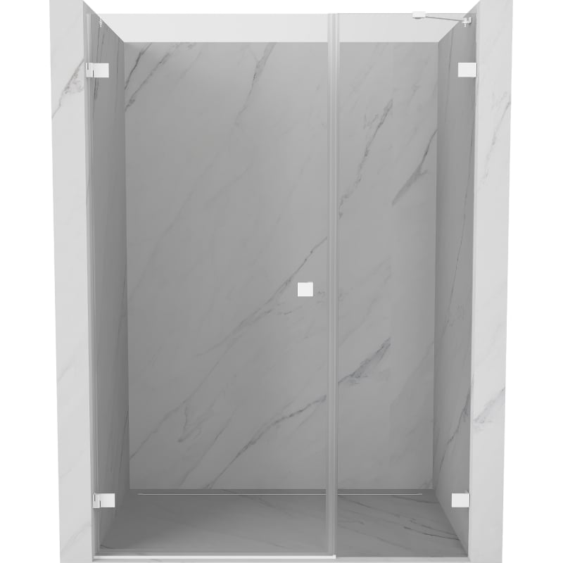 Mexen Lunar-B Duschschwingtür links 125 cm, transparent, weiß - 832S-125-050-20-00-L