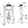 Mexen Tex Air XS-U pneumatische Unterputz-Befestigung für WC - 61850A