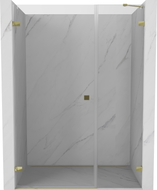 Mexen Lunar-B Pendeltüren für Dusche links 130 cm, transparent, gold - 832S-130-050-50-00-L