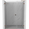 Mexen Lunar-B L linke Duschschwingtür 145 cm, transparent, Roségold - 832SL-145-050-60-00-L