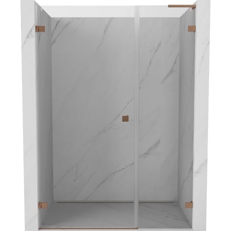 Mexen Lunar-B L Duschdrehtür links 110 cm, transparent, gebürstetes Kupfer - 832SL-110-050-65-00-L