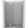 Mexen Lunar-F faltbare Duschkabinentür links 150 cm, transparent, weiß - 836S-150-050-20-00-L